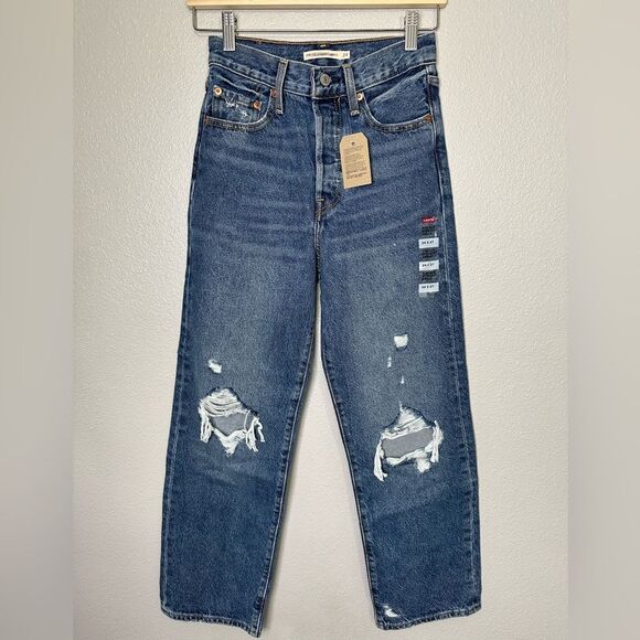 NWT Levi’s Ribcage Straight Ankle Jeans in Feeling Seen Size 24 - Picture 2 of 9